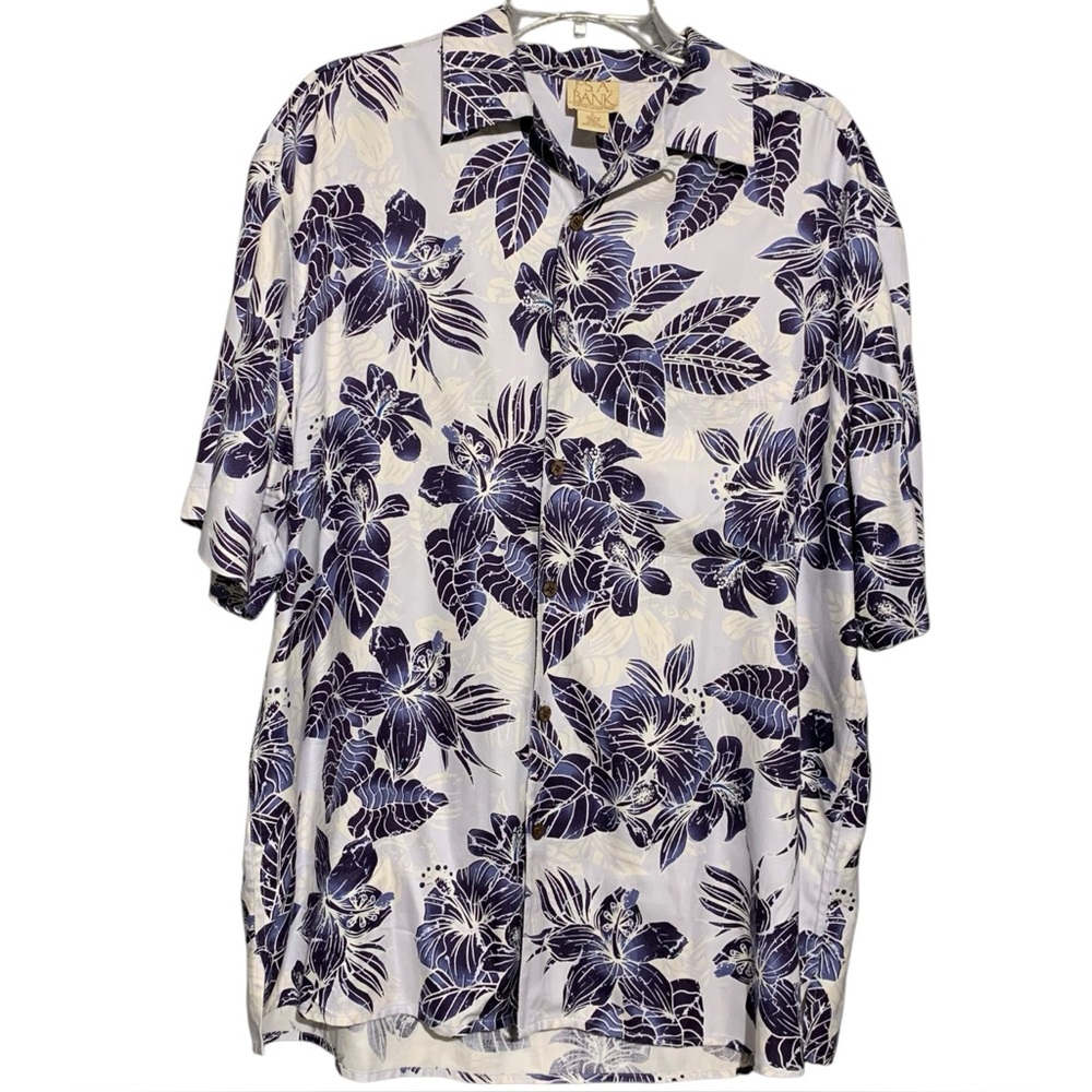 Jos A BANK hawaiian silk shirt L